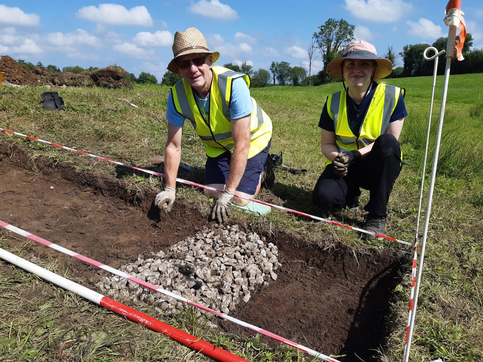 Volunteers excavating a famine road in Boho, Co. Fermanagh