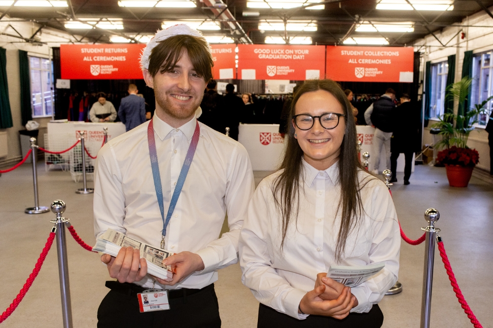 staff helping out at Winter graduations 2023