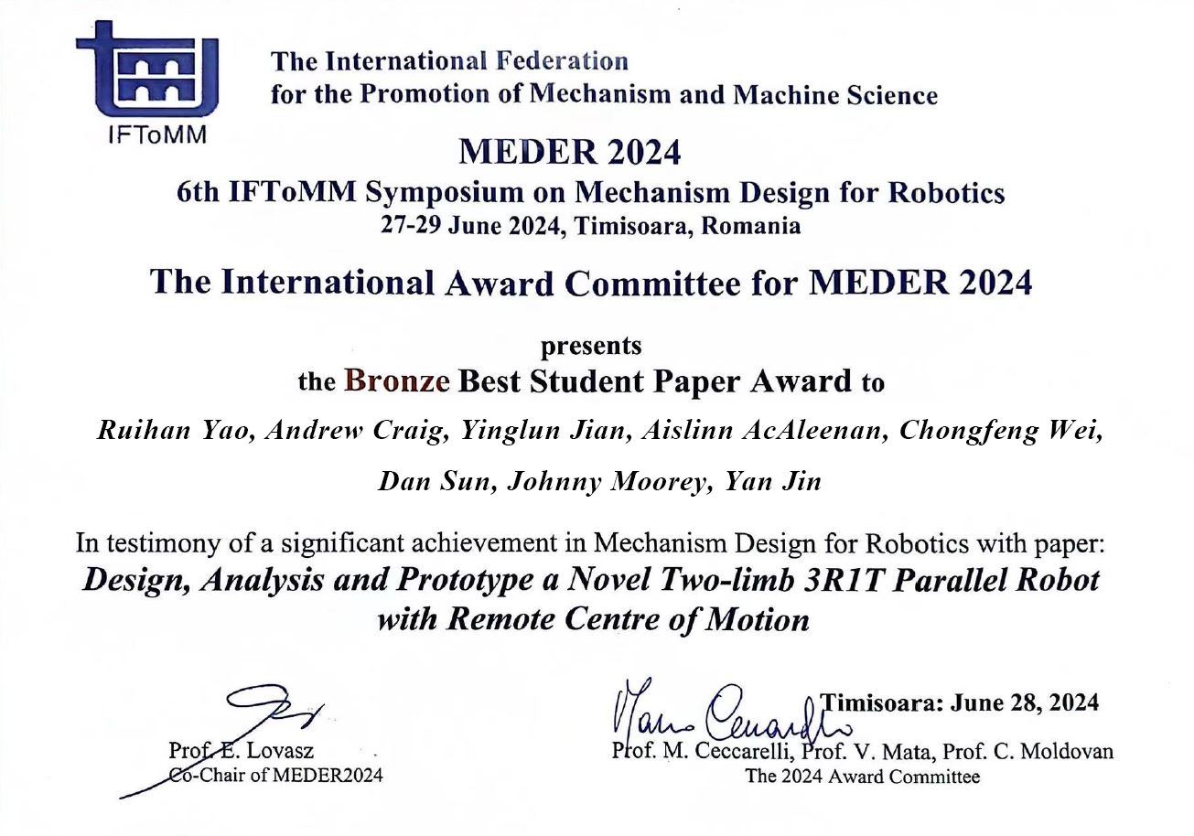 Best paper certificate of MEDER2024